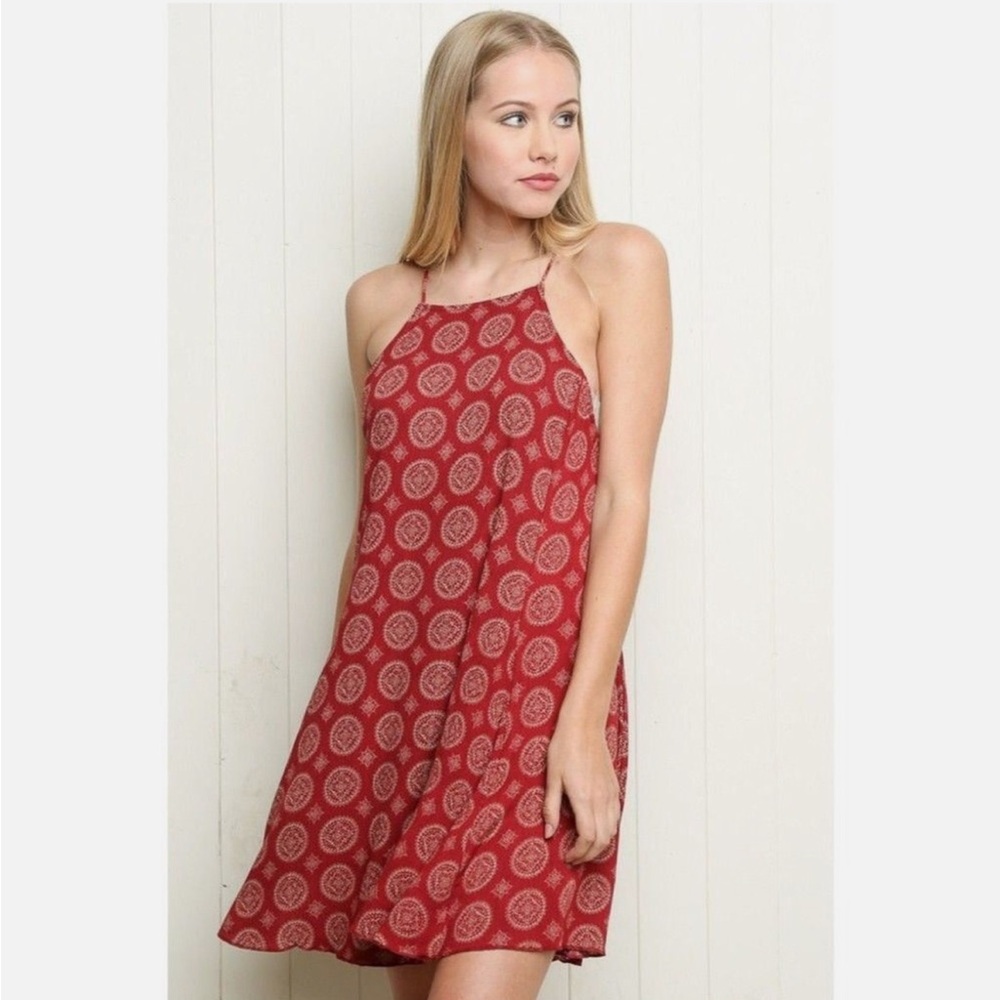Brandy Melville Red Mini Dress OS